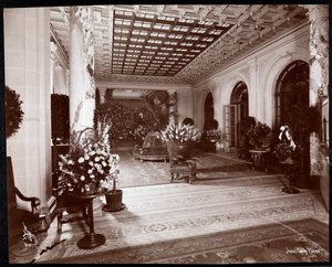 Lobby in het Copley Plaza hotel, Boston, 1912 of 1913